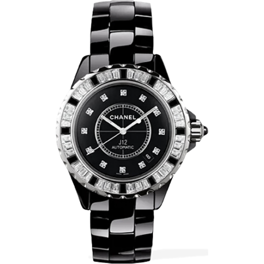 Часы Chanel J12 Black Gem-Set Gold Jewellery H2024