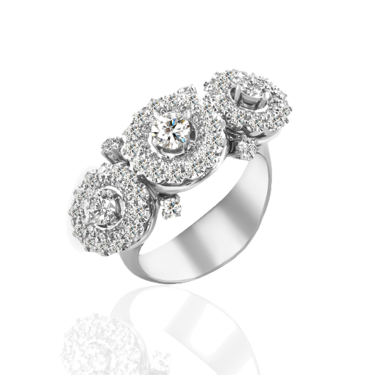 Кольцо No Name White Gold Diamonds 1.39 ct.