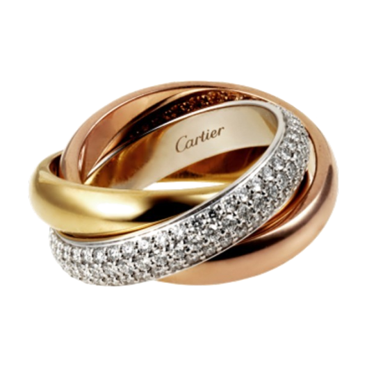 Кольцо с бриллиантом Cartier Trinity ring, classic B4038900