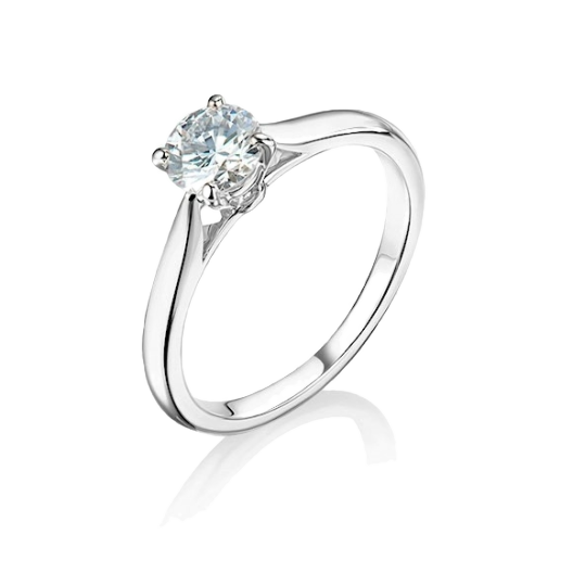 Кольцо с бриллиантом No Name  0,48ct D/SI1