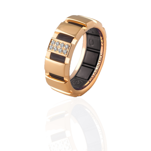 Кольцо с бриллиантом Chaumet Class One 18K Yellow Gold Diamond Band Ring