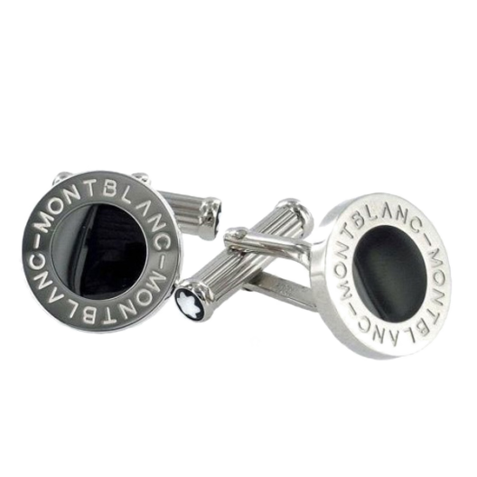 Запонки Montblanc Steel onyx cufflinks
