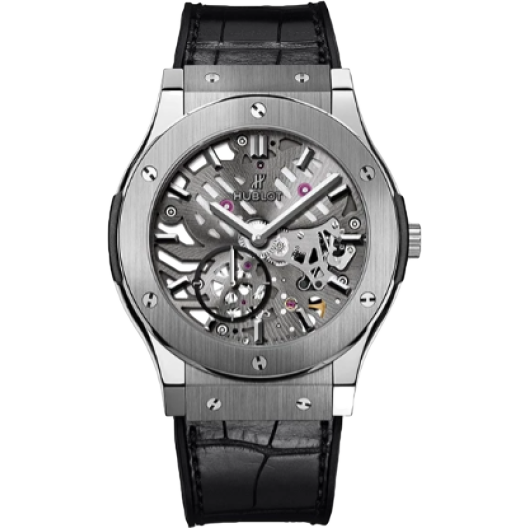 Часы Hublot Classic Fusion Ultra-Thin Skeleton Titanium 45 mm 515.NX.0170.LR