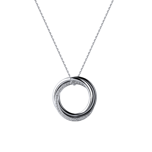 Подвеска Cartier TRINITY NECKLACE White gold, ceramic, diamonds