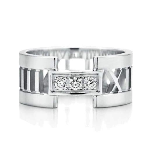 Кольцо Tiffany & Co ATLAS 3 DIAMONDS OPEN BAND RING