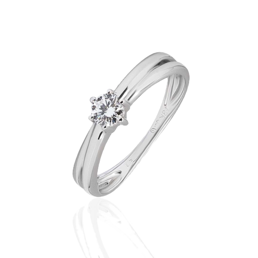 Кольцо с бриллиантом No Name  0,24ct G/VS2