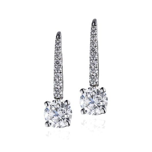 Серьги Graff  с бриллиантами 0,72ct F/VS1-0,72ct F/VS1