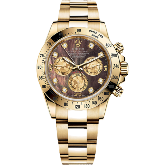 Часы Rolex Daytona Cosmograph Yellow Gold Crystals Diamonds 116528