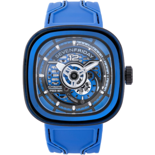 Часы Sevenfriday Colored Carbon Blue 47 mm SF-PS3/04