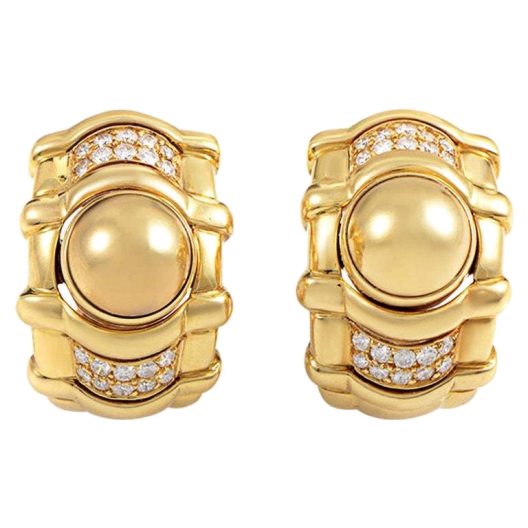 Серьги Piaget , 0.80 Carat Diamond Yellow Gold Huggie Earrings