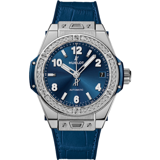 Часы Hublot Big Bang One Click Steel Blue Diamonds 465.SX.7170.LR.1204