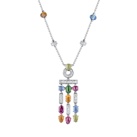 Подвеска Bvlgari Allegra Multi Gemstone Diamond Gold Necklace