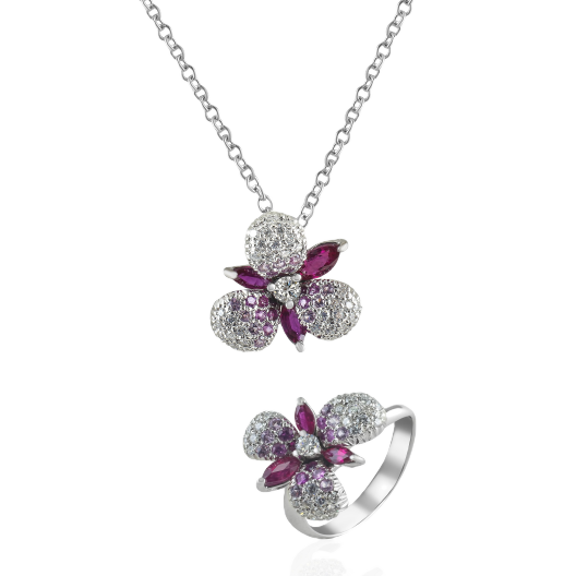 Комплект Stefan Hafner White Gold Diamonds Tourmaline Set