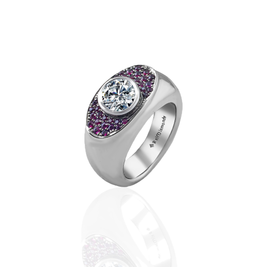 Кольцо с бриллиантом RalfDiamonds White Gold Diamond Sapphires Ring