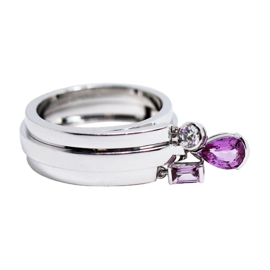 Кольцо Chaumet PINK SAPPHIRE AND DIAMOND WHITE GOLD