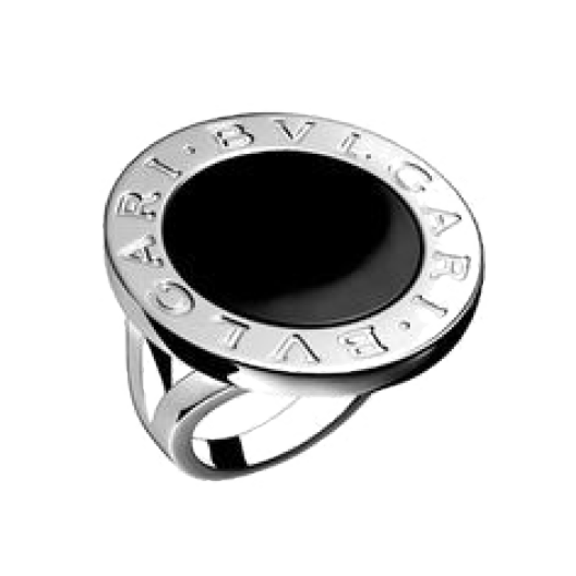 Кольцо Bvlgari White Gold & Onyx Ring