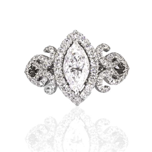 Кольцо с бриллиантом No Name  0,91ct D/VVS1