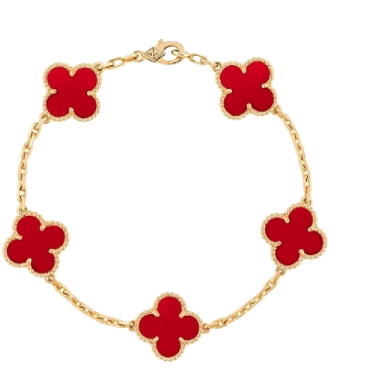 Браслет Van Cleef & Arpels Vintage Alhambra Bracelet 5 Motifs Yellow Gold VCARD35500