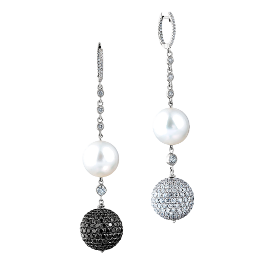 Серьги RalfDiamonds White Gold pearl Diamonds Earrings