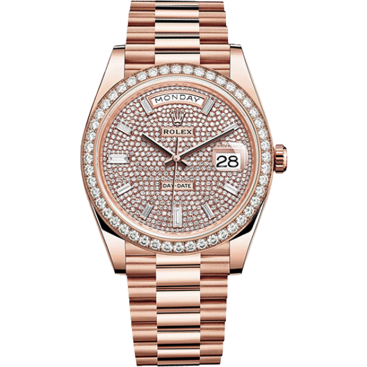 Часы Rolex Day-Date 40 mm, Everose gold and diamonds 228345rbr-0002