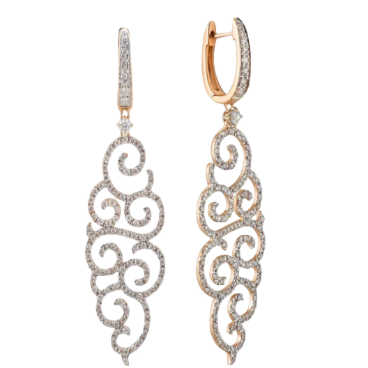 Серьги Casato Earrings Rose Gold Diamonds