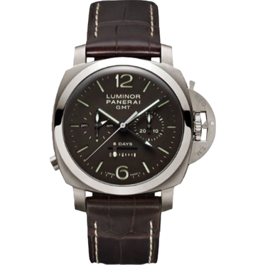 Часы Panerai Luminor 1950 8 Days GMT Monopulsante Chronograph Titanio 44 mm PAM00311