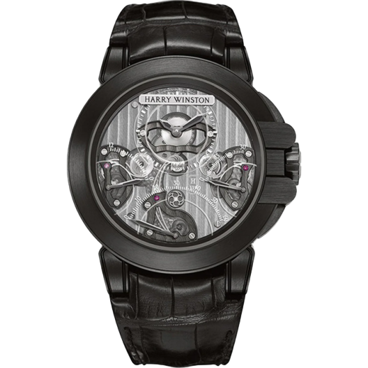 Часы Harry Winston Ocean Triple Retrograde Chronograph Black Zalium 44mm 400-MCRA44ZK
