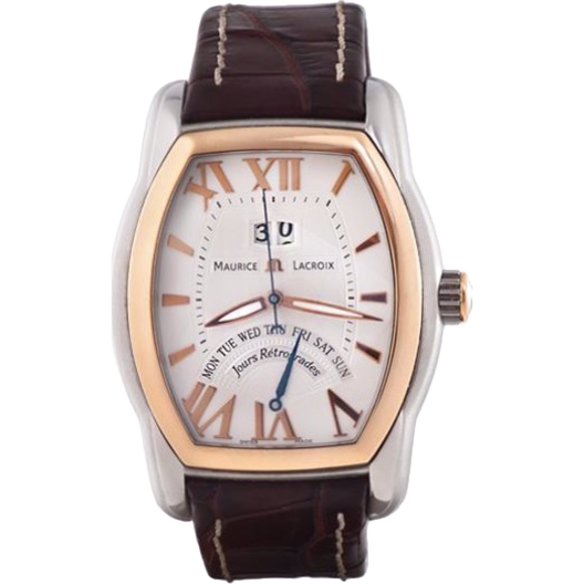 Часы Maurice Lacroix Masterpiece Jours Retrogrades Tonneau Stahl Gold MP6119