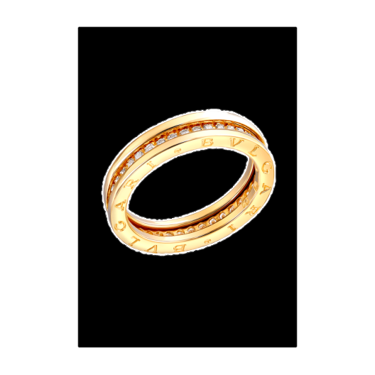 Кольцо с бриллиантом Bvlgari B.Zero1 Yellow Gold Single Band Diamond Ring AN854461