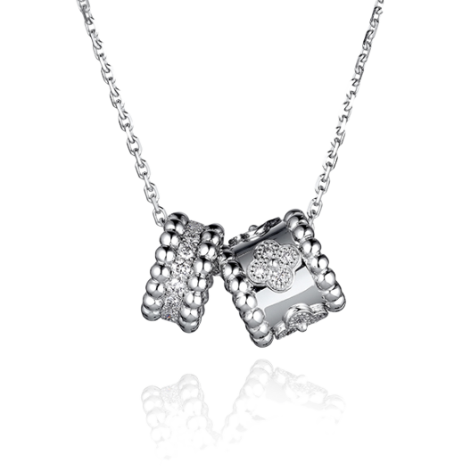 Колье Van Cleef & Arpels Perlee Diamonds Pendant, 3 Rows. Perlee Clovers Pendant VCARO25100/VCARO2EF00
