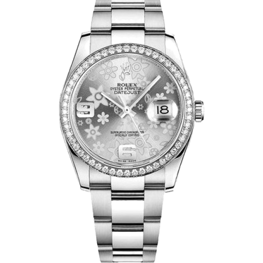 Часы Rolex  Datejust 36 Silver Floral Dial 116200