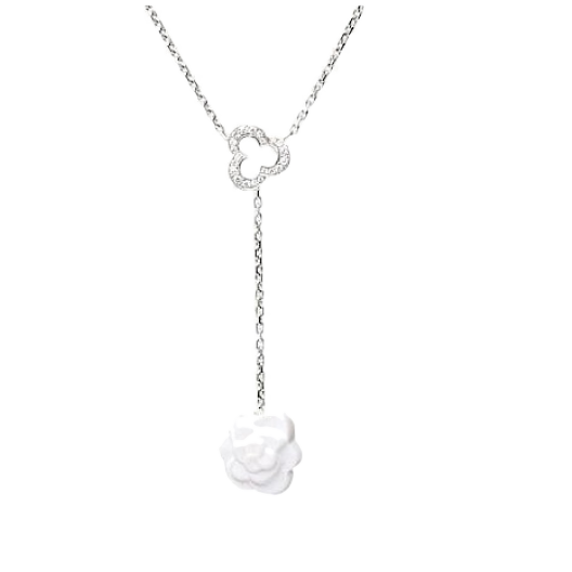 Колье CHANEL подвеска Camelia Sculpte J2934