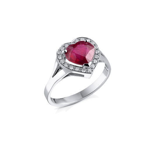 Кольцо с бриллиантом No Name  с рубином и бриллиантами