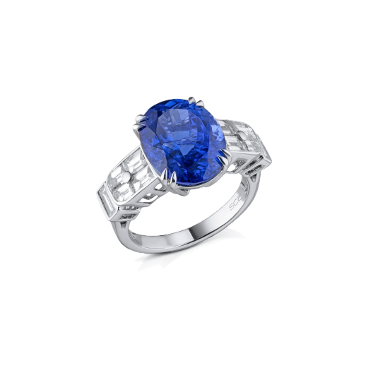 Кольцо с бриллиантом Scavia  с танзанитом 7,37ct и бриллиантами