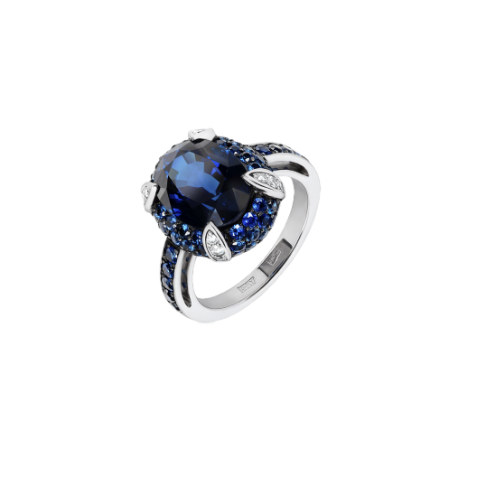 Кольцо с бриллиантом No Name  с сапфиром 6,27ct