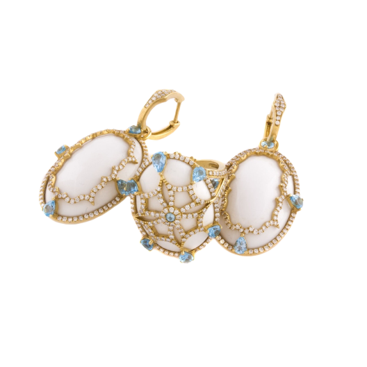 Комплект Katie Decker  с бриллиантами и топазами