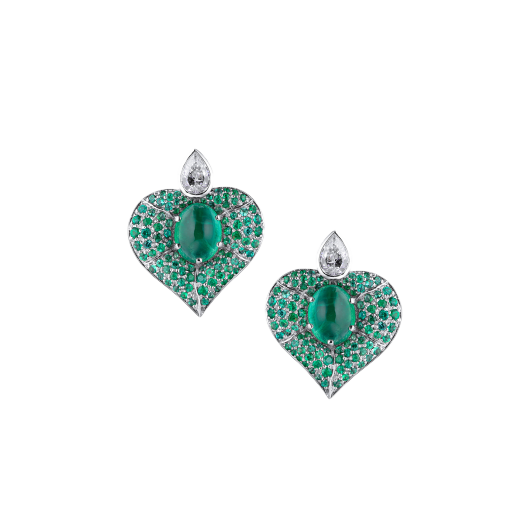 Серьги No Name  с изумрудами 3,64ct