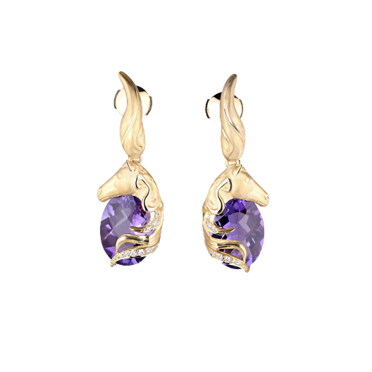 Серьги No Name  с аметистами