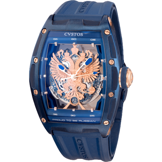 Часы CVSTOS Challenge-jet-liner-blue-steel-pvd-proud-to-be-russian