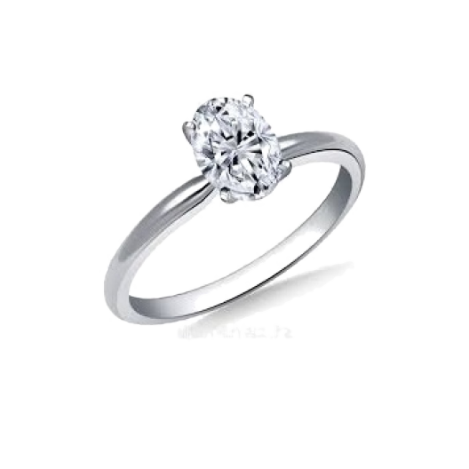 Кольцо с бриллиантом No Name  1,01ct G/VS2