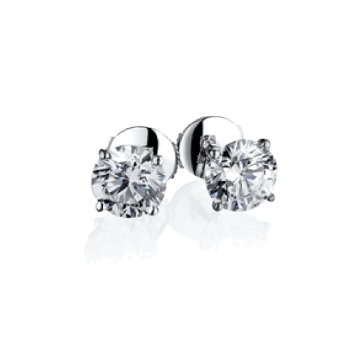 Серьги No Name пусеты с бриллиантами 2,01ct G/I1 - 2,03 ct J/I1