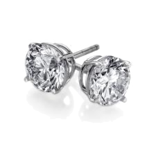 Серьги No Name пусеты с бриллиантами 1,01-1,01ct F/VS2