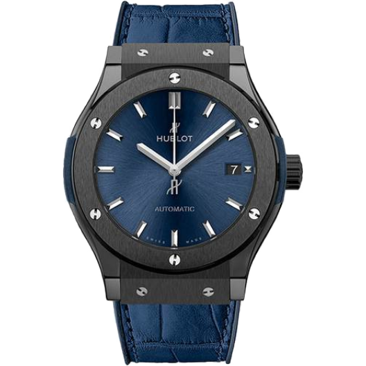 Часы Hublot  Classic Fusion Automatic Ceramic Blue Dial 38mm 565.CM.7170.LR