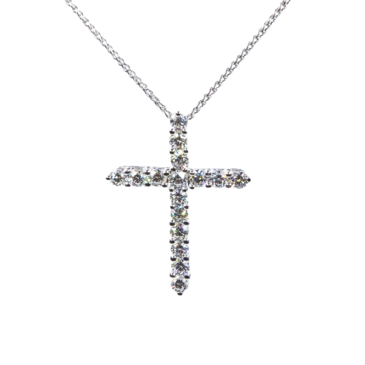 Крест Luca Carati подвеска с бриллиантами 1,92ct