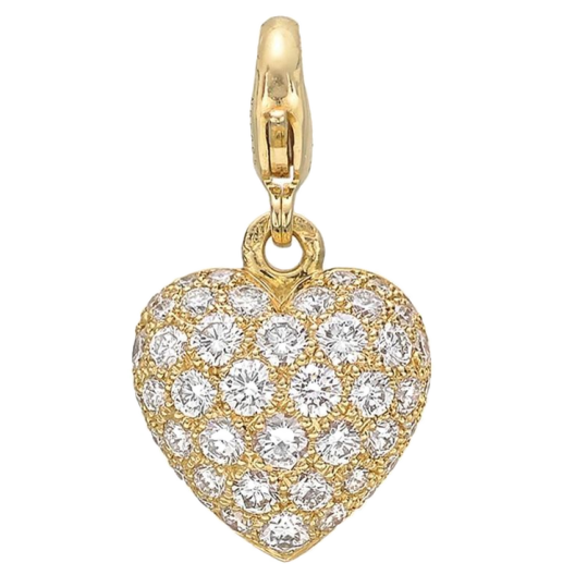 Колье Cartier Diamond Pave Heart Pendant