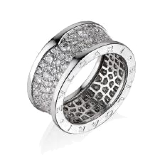 Кольцо с бриллиантом Bvlgari B Zero1 Diamond Pave Ring AN855552