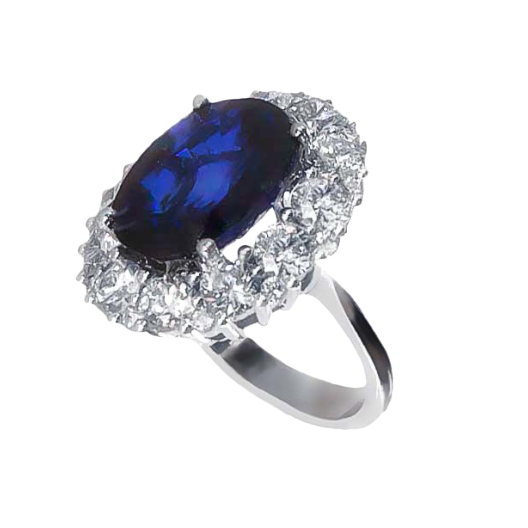 Кольцо с бриллиантом No Name  с сапфиром 11,34ct