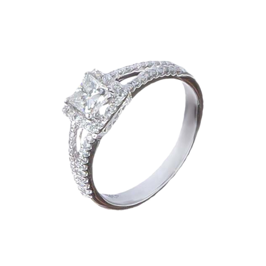 Кольцо с бриллиантом No Name  0,68ct I/SI2