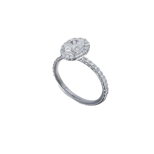 Кольцо с бриллиантом RalfDiamonds  1,01ct F/VVS1
