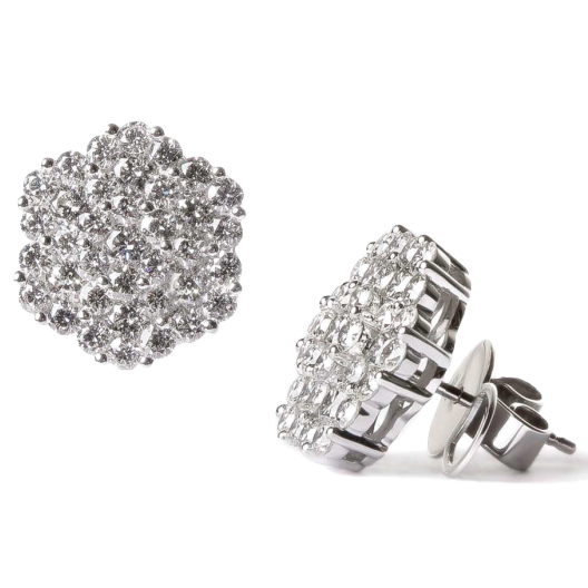 Серьги No Name  с бриллиантами 4,18ct